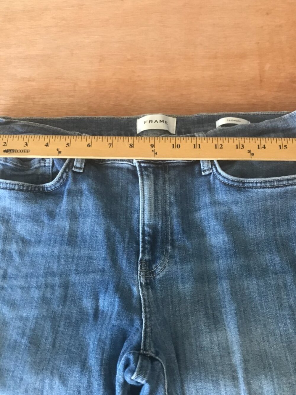 Frame Le Garcon Jeans Women 30 Blue Mid Rise Medium Wash Sculpting Slimming - Picture 10 of 14